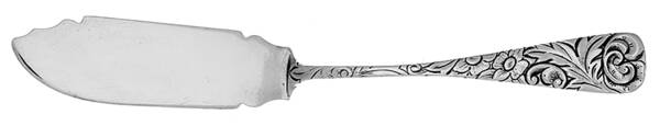 Scroll (Sterling, 1886, No Monograms) Flat Handle Master Butter Knife