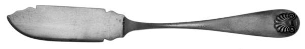Shell (Sterling, 1890) Flat Handle Master Butter Knife