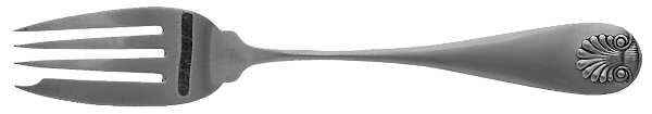 Shell (Sterling, 1890) Individual Salad Fork