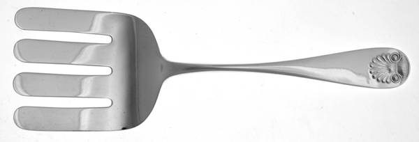 Shell (Sterling, 1890) Large Solid Asparagus Serving Fork