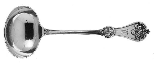 Strawberry (Coin, 1874) Solid Gravy Ladle