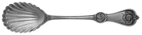 Strawberry (Coin, 1874) Large Sugar Shell Spoon