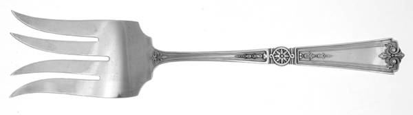 Victorian-Sheraton (Sterling) Oversize Solid Salad Servng Fork