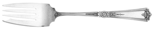Victorian-Sheraton (Sterling) Small Solid Cold Meat Serving Fork
