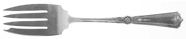 Victorian-Sheraton (Sterling) Medium Solid Cold Meat Serving Fork