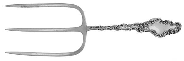 Watteau (Sterling, 1891) Solid Toast Serving Fork