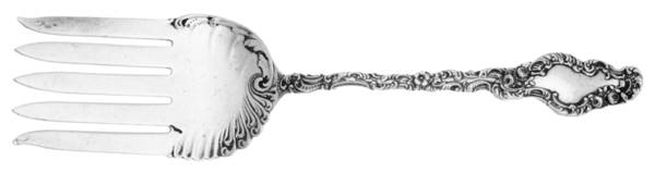 Watteau (Sterling, 1891) Small Solid Fish Serving Fork
