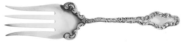 Watteau (Sterling, 1891) Small Solid Cold Meat Serving Fork