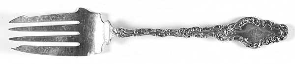 Watteau (Sterling, 1891) Medium Solid Cold Meat Serving Fork