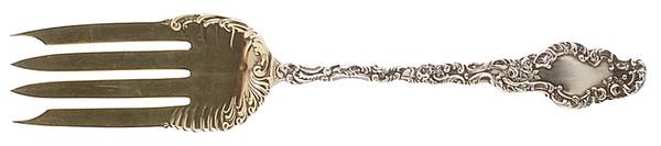 Watteau (Sterling, 1891) Solid Salad Serving Fork