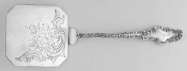 Watteau (Sterling, 1891) Solid Waffle Server with Bright Cut