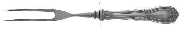 Wellington (Sterling, 1908) Small Steak Carving Fork with Stainless Prongs