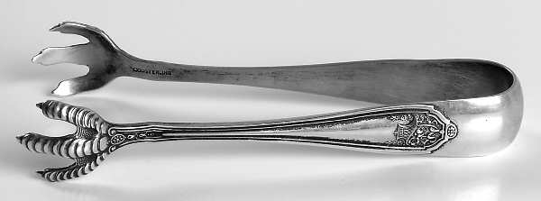 Basket of Flowers (Sterling, 1920) Large Sugar Tongs