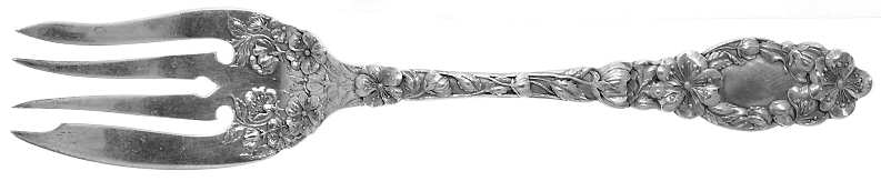 Blossom (Sterling, 1905) Small Solid Cold Meat Serving Fork