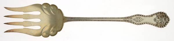 Charles II (Sterling, 1894) Oversize Solid Salad Servng Fork