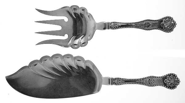 Charles II (Sterling, 1894) 2 Piece Large Solid Fish Serving Set
