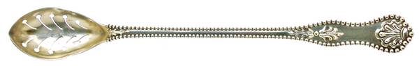 Charles II (Sterling, 1894) Pierced Bowl Long Handle Olive Spoon