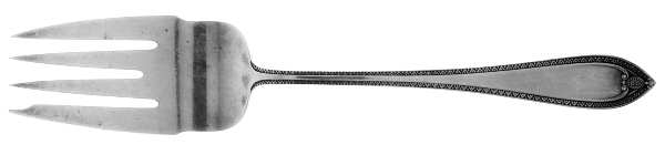 Colonial Antique (Sterling, 1923, No Monograms) Medium Solid Cold Meat Serving Fork