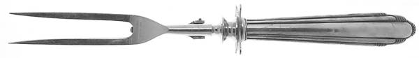 Contempora (Sterling, 1930) Large Stainless-Prong Roast Carving Fork