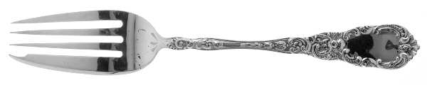 Cupid (Sterling, 1891) Medium Solid Cold Meat Serving Fork