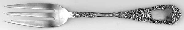 Cupid (Sterling, 1891) 3-Tine Salad Fork
