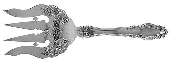 Gothic (Sterling, 1900) Large Solid Fish Serving Fork
