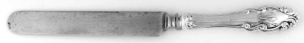 Gothic (Sterling, 1900) Monogram Hollow Handle Bolster Blunt Knife