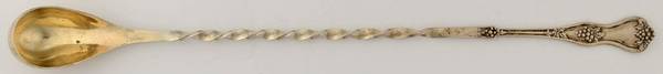 Grape (Sterling, 1895, No Monograms) Large Claret Spoon, Solid Piece