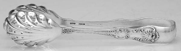 King (Sterling, 1880) Large Ice Serving Tongs