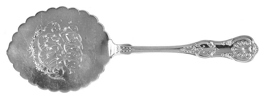 King (Sterling, 1880) Solid Waffle Server