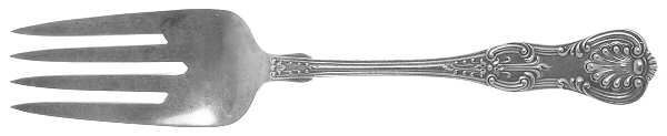 King (Sterling, 1880) Solid Serving Fork