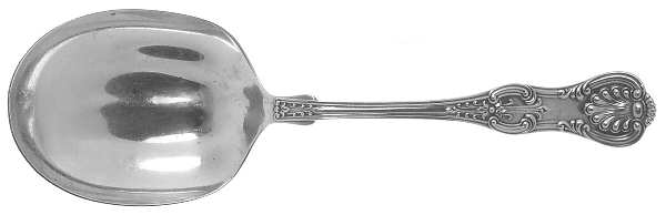 King (Sterling, 1880) Large Solid Berry/Casserole Spoon