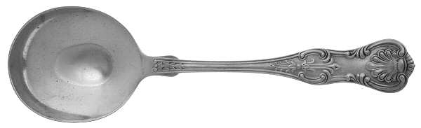 King (Sterling, 1880) Round Bowl Soup Spoon (Gumbo)