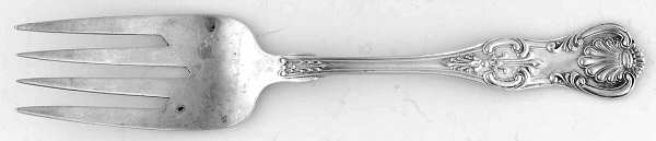 King (Sterling, 1880) Small Solid Cold Meat Serving Fork