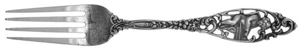Labors of Cupid (Sterling, 1900, No Monograms) Solid Youth Tea Fork