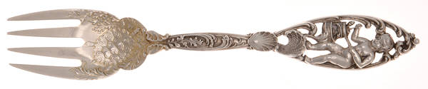 Labors of Cupid (Sterling, 1900, No Monograms) Large Ramekin Fork