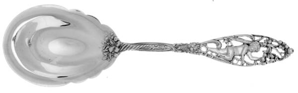 Labors of Cupid (Sterling, 1900, No Monograms) Preserve Spoon