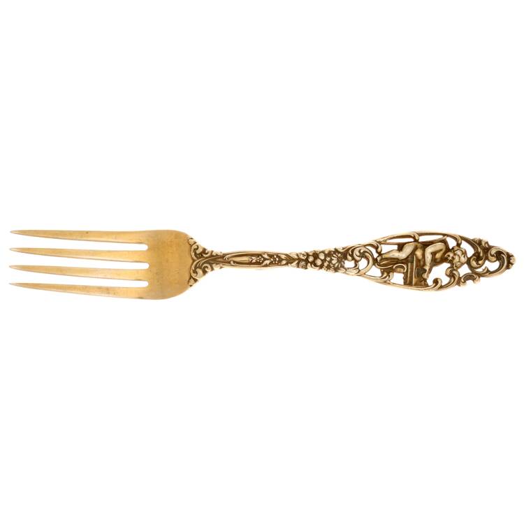 Labors of Cupid (Sterling, 1900, No Monograms) Solid Youth Tea Fork