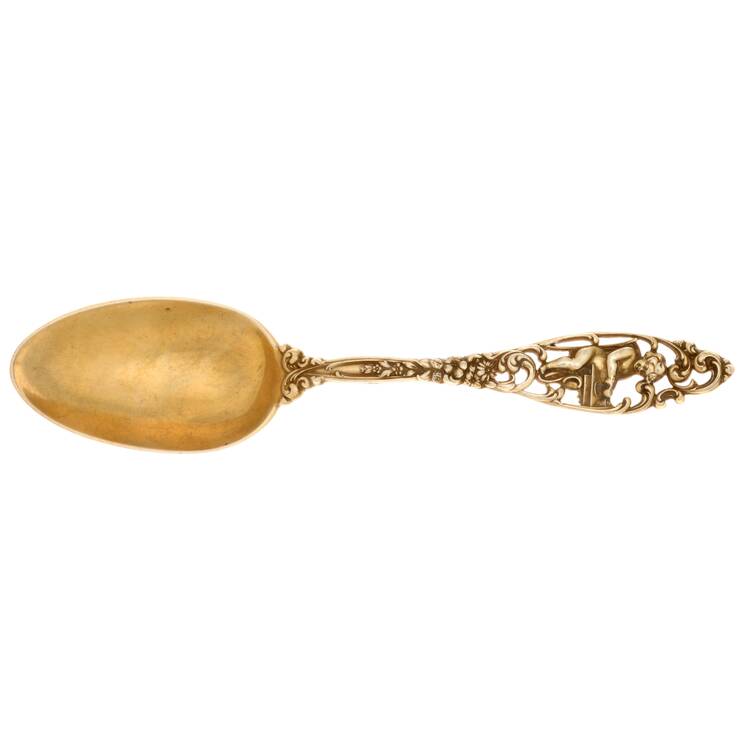 Labors of Cupid (Sterling, 1900, No Monograms) Individual Pap/Fruit Spoon