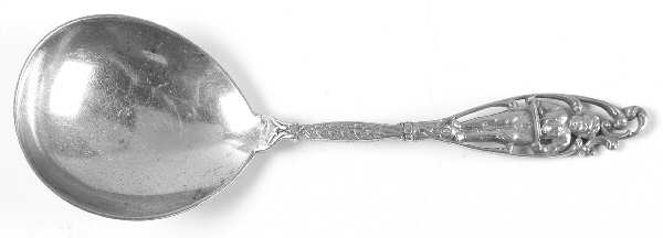 Labors of Cupid (Sterling, 1900, No Monograms) Large Sherbet Spoon