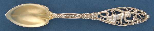 Labors of Cupid (Sterling, 1900, No Monograms) Melon Spoon