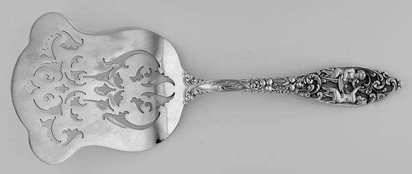 Labors of Cupid (Sterling, 1900, No Monograms) Solid Pierced Waffle Server