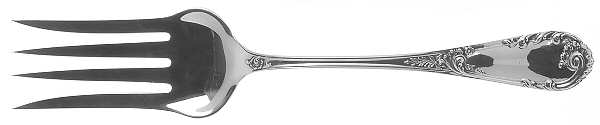 Louis XIV-Old Style (Sterling, 1888) Large Solid Cold Meat Serving Fork