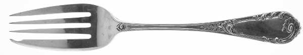 Louis XIV-Old Style (Sterling, 1888) Medium Solid Cold Meat Serving Fork