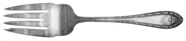 Marie Antoinette (Sterling, 1917) Medium Solid Cold Meat Serving Fork