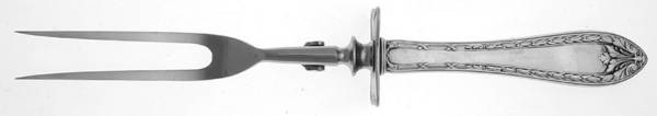 Marie Antoinette (Sterling, 1917) Lg Carving/Roast Fork-Stn Prong w/Sterling Guard