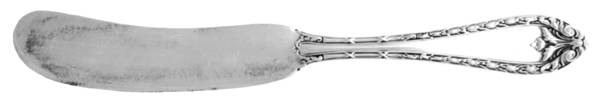 Marie Antoinette (Sterling, 1917, Monograms) Flat Handle Butter Spreader