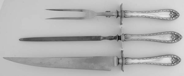 Marie Antoinette (Sterling, 1917) (3 Pc)Carving Set-Lg Stnbl/Roast w/Sterling Guard