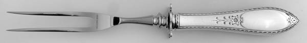 Martha Washington (Sterling, 1926) Small Steak Carving Fork with Stainless Prongs