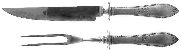 Martha Washington (Sterling, 1926) Small Steak 2-Piece Carving Set w/Stainless Blade